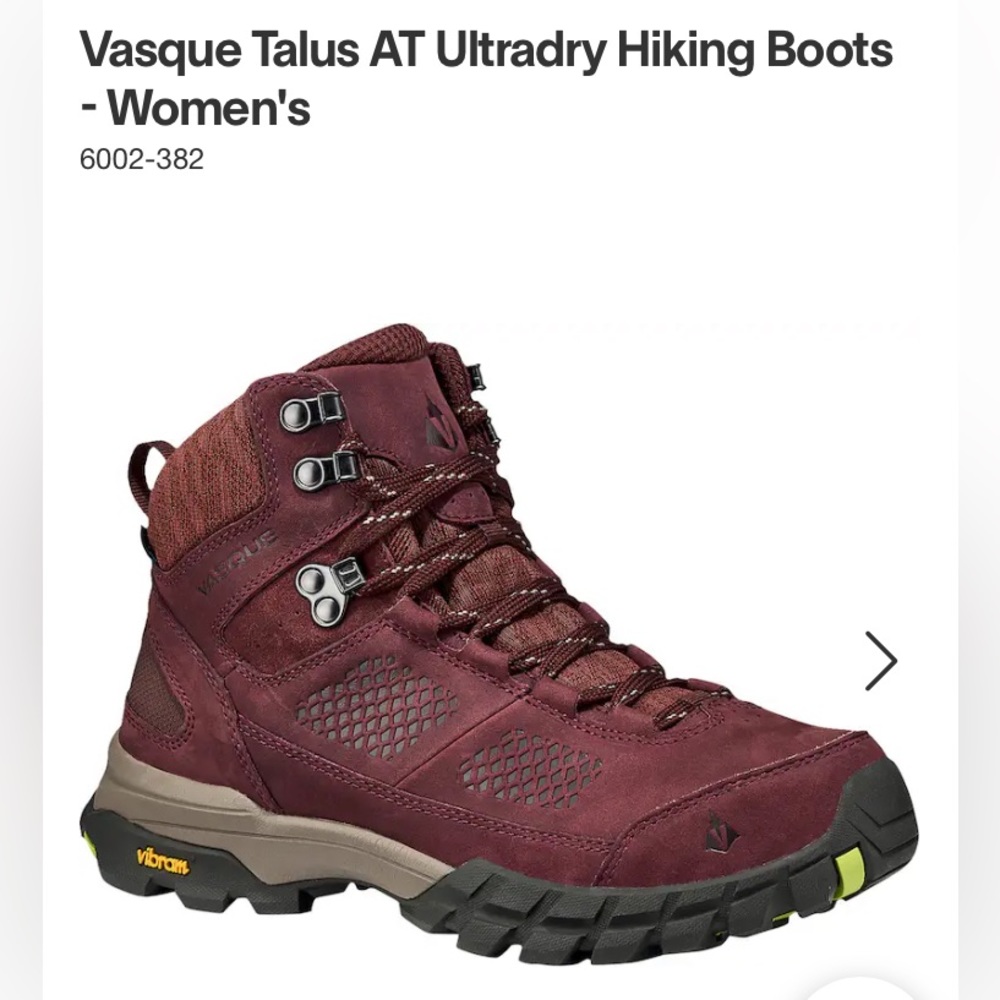 Women’s Vasque Talus AT Ultradry size 8.  Lightly worn and in great condition.